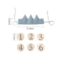 Change Age Crown Baby Birthday Headwear Kids Party Hat First Baby Shower 2nd Anniversary Supplies Girl Fairy Gold