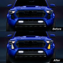 Car LED Front Bumper Daytime Running Light  For Toyota Tacoma 2024 Start-up Animation DRL Fog Lamp White Yellow Turn Signal Lamp