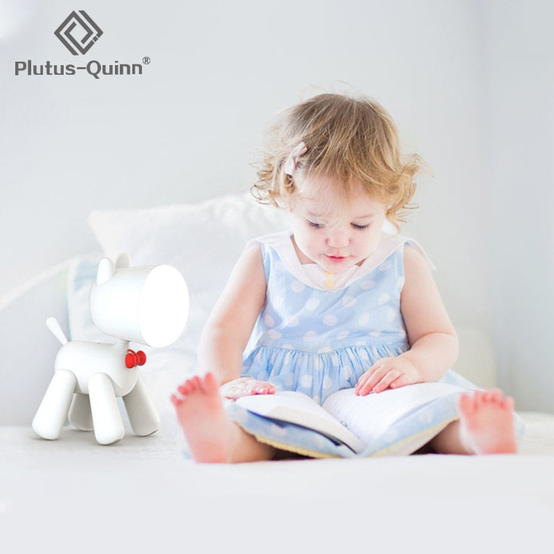 2022 Pup Led Night Lamp for Children 1200mAh Rechargable ELK Night Lights Adjust Brightness table lamp for Home in Bedroom