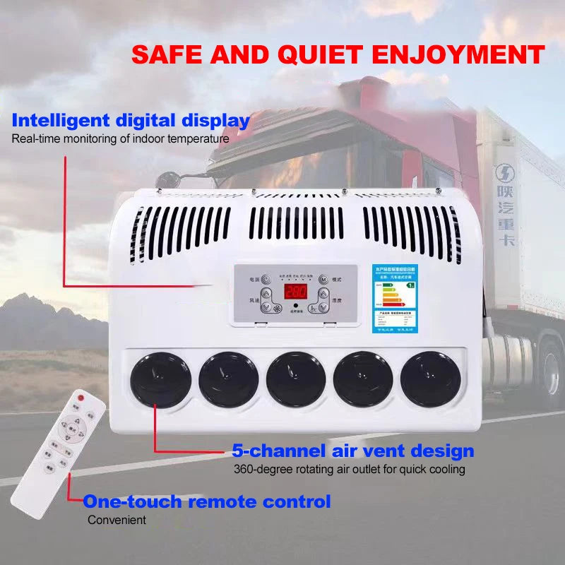 12V/24V Electric Air Conditioning Refrigeration Integrated Machine Parking Air Conditioner For Parking Large Trucks Car&Buses