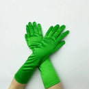 38CM Satin High Elasticity Solid Women Halloween Cosplay Stage Performance Etiquette Gloves Sun Protection Sunscreen Fashion