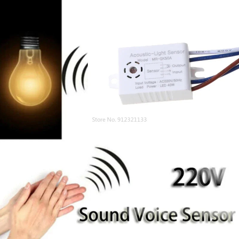 Home Improvement Smart Sensor Switches Module 220V Detector Sound Voice Sensor Intelligent Auto on Off Light Switch Accessories