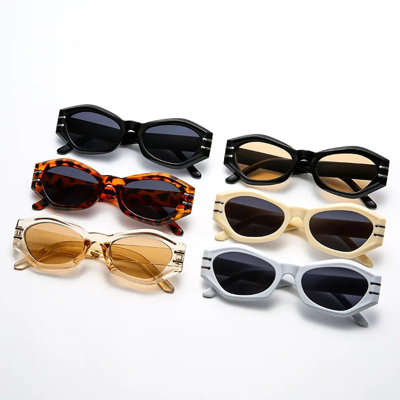 Cateye Vintage Sunglasses For Women Retro Fashion Cat Eye Sun Glasses Anti-UV Travel Fishing Eyewear Oculos De Sol UV400
