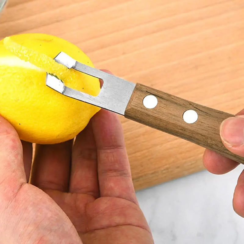Steel Stainless Fruit Peeler Vegetable Peeler Lemon Zester Shredder Wooden Handle Slicer Julienne Butter Kitchen Gadgets Tools