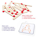 Montessori Matches Puzzles Game Wooden Toys DIY Math Geometry Board Game Logic Thinking Match Training Educational Toys For Kids