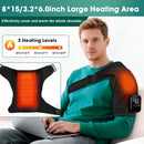 Shoulder Heating Pad With Massage 6 Adjustable Temperature HF Vibration Relax Muscle Brace Wireless Control for IOS/Android