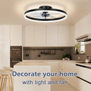 Nordic Minimalist Fan Light App-Controlled Dimmable Reversible Summer/Winter Mode Air Circulation Mode Fan Light For Bedroom