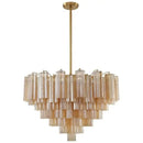 The Amber Orbit | Tiered Glass Chandelier with E14 Sockets