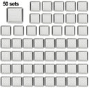 50pc Square Transparent Coin Capsule Holder Storage Box With Gaskets For Collectable Coin Medal 17/20/25/27/30mm Coins Organizer