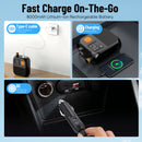 SUP Electric Pump 25PSI Electric SUP Air Pump with LED Light 12V DC 8000mAh Power Bank for Inflatable Paddle Boards Tents