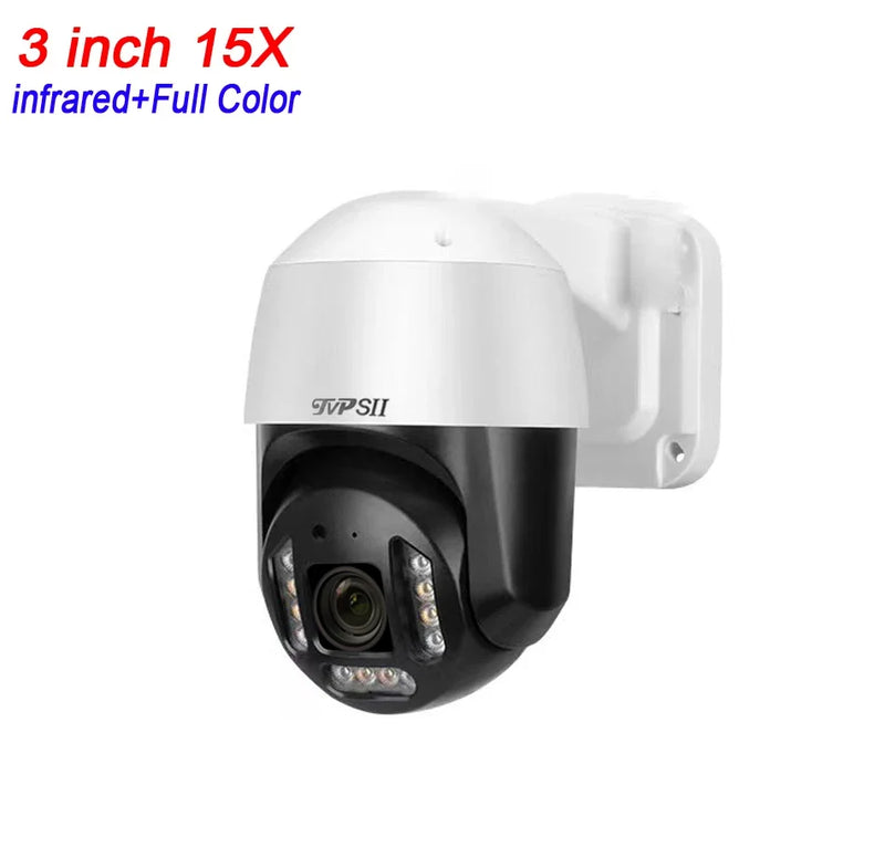 Auto Tracking 8MP IMX415 H.265+ 54X 15X Optical Zoom 360° Rotation Audio Outdoor ONVIF POE PTZ Speed Dome Surveillance Camera