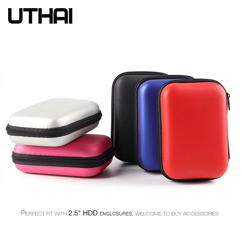 UTHAI T27 2.5" HDD Bag External USB Hard Drive Disk Storage Bag Carry Usb Cable Case Cover For PC Laptop Hard Disk Box