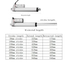 750N DC 12V Linear Actuator Electric Motor Linear Actuator 50mm 100mm 150mm 200mm stroke Linear Actuator For Electric Door Chair