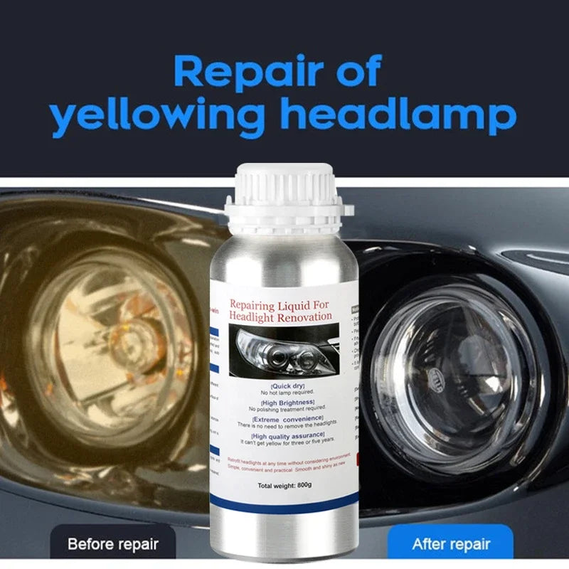 Headlight Polisher Liquid Evaporator Polymer Liquid Headlights Chemical Polish Headlight Restoration Kit Polish For Headlights