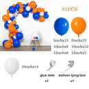 Game Time Party Balloons Garland Kit Orange Royal Blue Ballon Arch Decorations Outer Space Theme Baby Shower Birthday Air Globos