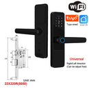 Wifi Smart Door Lock with Handle Keyless Entry Fingerprint Digital Lock Free App Remote Control Door 35-120mm