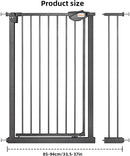 UBRAVOO Baby Gate for Doors and Stairs, Height 100 cm, Safety Pet Gate,  Automatic Closure, Triple Locking