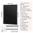 SucceBuy Jersey Display / Sports Card Display Frame Case, Large Lockable Sport Shadow Box, 98% UV Protection PC Glass & Hangers
