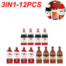Christmas Wine Bottle Cover Set Santa Claus Snowman Knitted Wool Red Wine Bottle Bags For New Year Xmas Party Dinner Table Decor