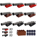 Military MOC Sentry Building Block Soldier Sandbag Fence Cannon Shell Barbed Wire Weapon Rack Training Field Watchtower Toy K018