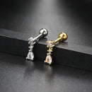 1PC Tragus Rook Helix Ear Piercing Earring For Women Butterfly Zircon Ear Cartilage Drop Piercing Moon Ear Hoop Lobe Jewelry