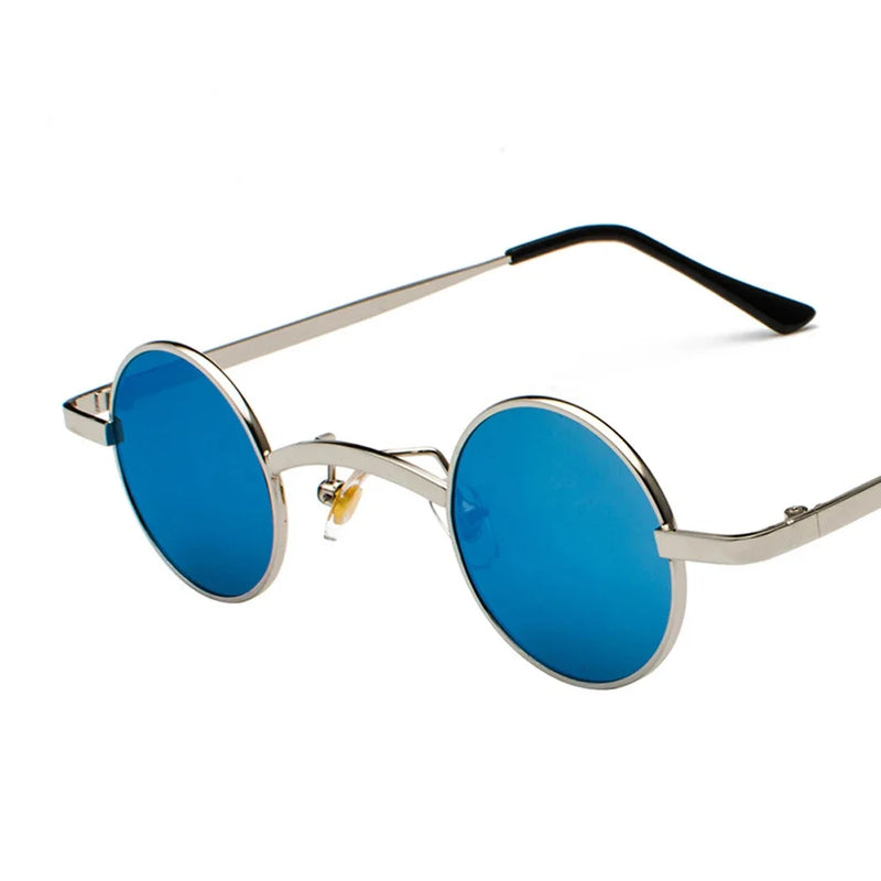 Trending Wide Bridge Retro Rock Punk Sunglasses Classic Small Round Clear Red Sun Glasses UV400