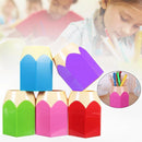 Pen Vase Pencil Pot Creative Makeup Brush Holder Stationery Desk Tidy Plastic Desk Organizer Container School Office Storage