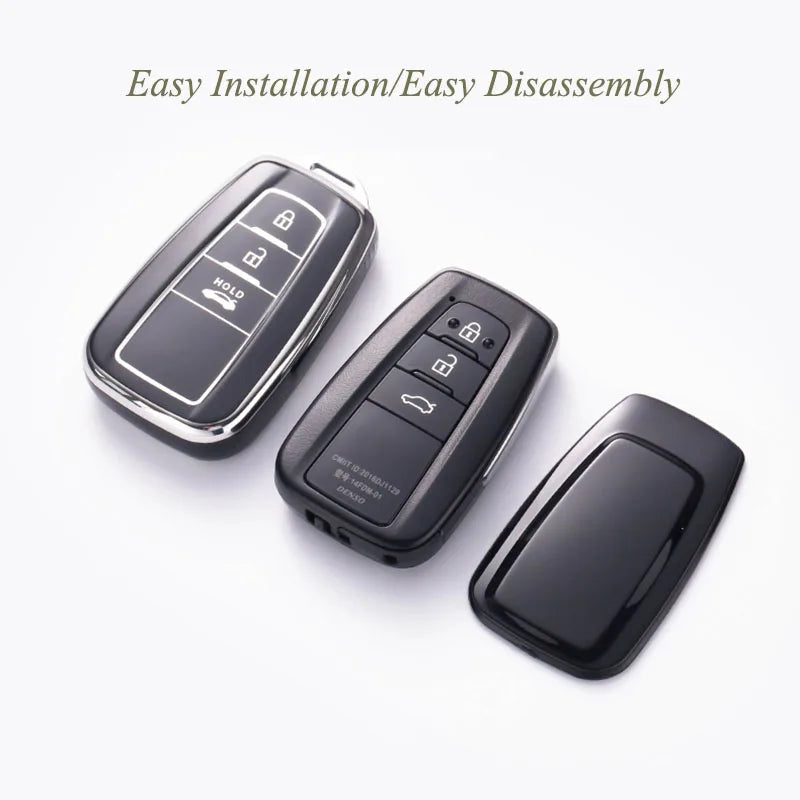 Fashion TPU Car Key Case Full Cover Shell For Toyota Prius Camry Corolla CHR C-HR RAV4 Land Cruiser Prado Keychain Accessories