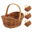 4 Pcs Mini Basket Easter Party Decoration Willow Wedding Ceremony Decorations Rattan Small Woven