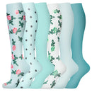 6 PAIRS Compression Socks Flowers Animal Fruit for Men Women Running Nurse Socks Nurses Sport Ladies Lady Womens Running