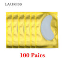 25/50/100 Paar Augenpads Wimpernunterlagen für die Wimpernverlängerung, Hydrogel-Pads, rosa, fusselfreie Sticker für falsche Wimpern