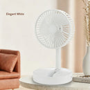 Foldable Retractable Mini Desk Fan USB Rechargeable Portable Small Electric Fan With Built In Phone Stand Storage Design For Off