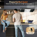 24 inch Under Cabinet 280CFM Black Ducted/Ductless Kitchen Stove Vent with 2 Speed Fan LED Bulb Range Hood