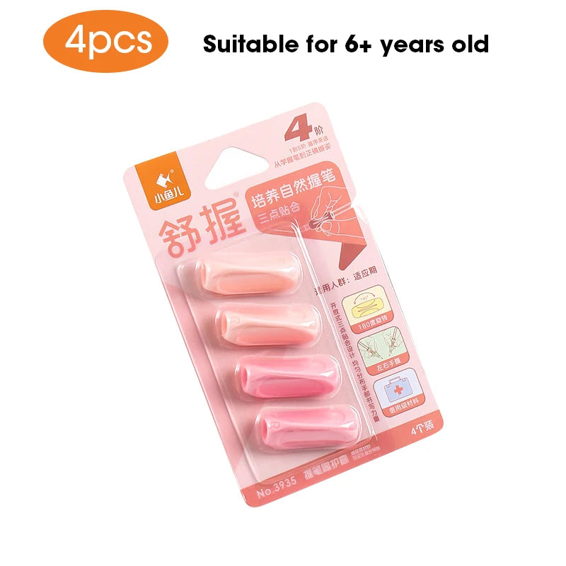 2-4Pcs/Set Soft Silicone Pencil Grasp for Kids Writing Training Posture Correction Learning Aid Stationery Set Beginner Tools