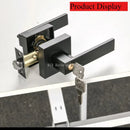 Black Door Handle Door Handle Lock Square Channel Privacy Mask Interior Bedroom Room Bathroom Lock Home Lock