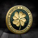 Lucky Clover Elephant Decoration Commemorative Coin Metal Crafts Relief Decoration Gold Coin 777 Collection Lucky Silver Coin