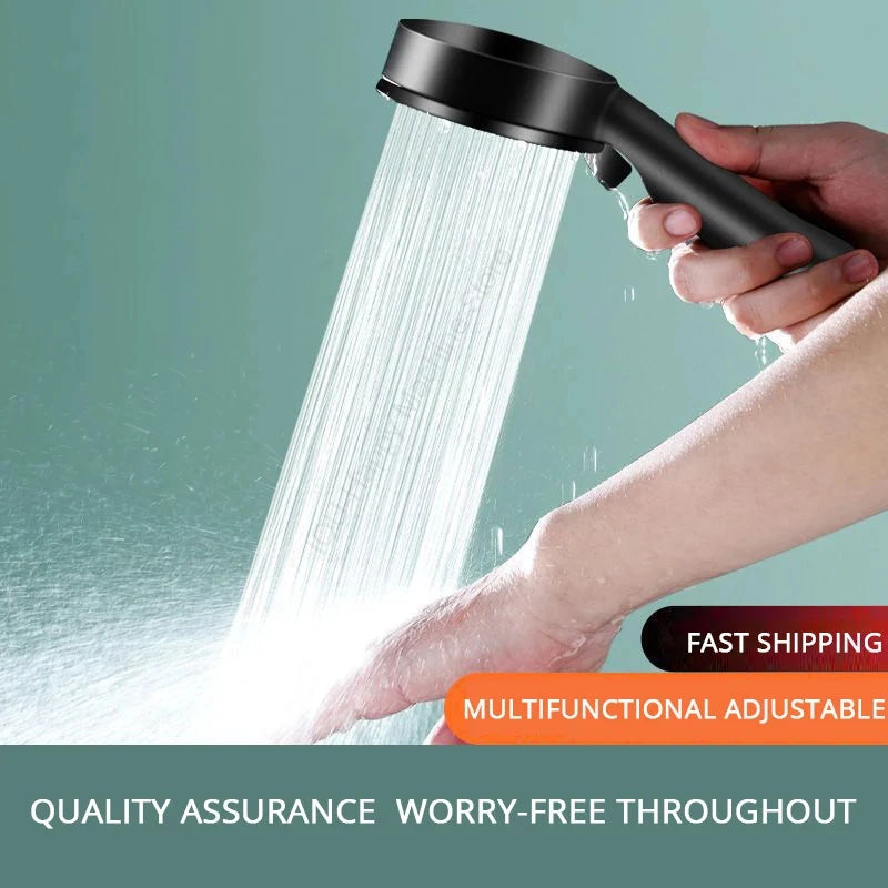 High Pressure Shower Head 5 Mode Adjustable Shower Multifunction Large Water Spray Nozzle Massage Shower Bathroom Accessories