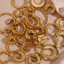 Dream Hoops! Waterproof Anti-allergenic 18K Gold Plated Stainless Steel Hoop Earrings For Women Oversize Small Loop Earring