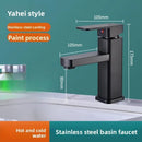 Stainless Steel Bathroom Basin Faucet Deck Mounted Hot and Cold Water Tap Dual-use Household Bathroom Kitchen Mixer Faucets