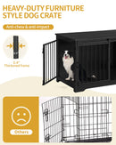 Dog Cage Furniture, 100 Cm Dog Box for Home, Sliding Doors, 2 Doors, Modern Wooden Indoor Dog Box for Small/Medium/Large Dogs