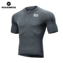 ROCKBROS Men Cycling Jersey Summer Breathable MTB Road Bicycle T-shirts Quick Dry Sports Run Short Sleeve T-shirt Bike Tops