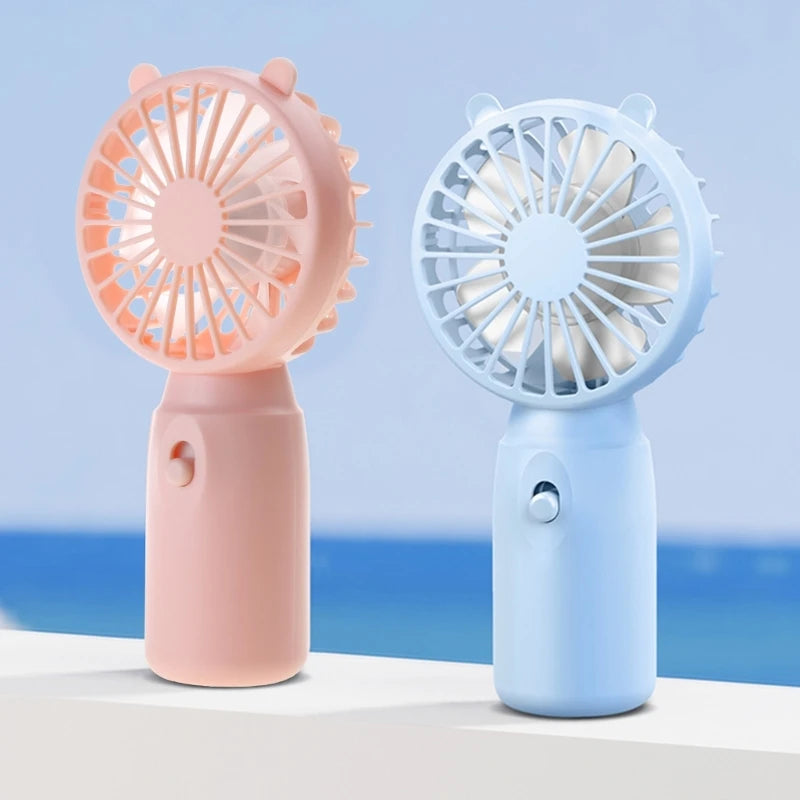 Travel Portable Fan Handheld Mini Fan AA-Battery Powered Super Mute Cooling Fan