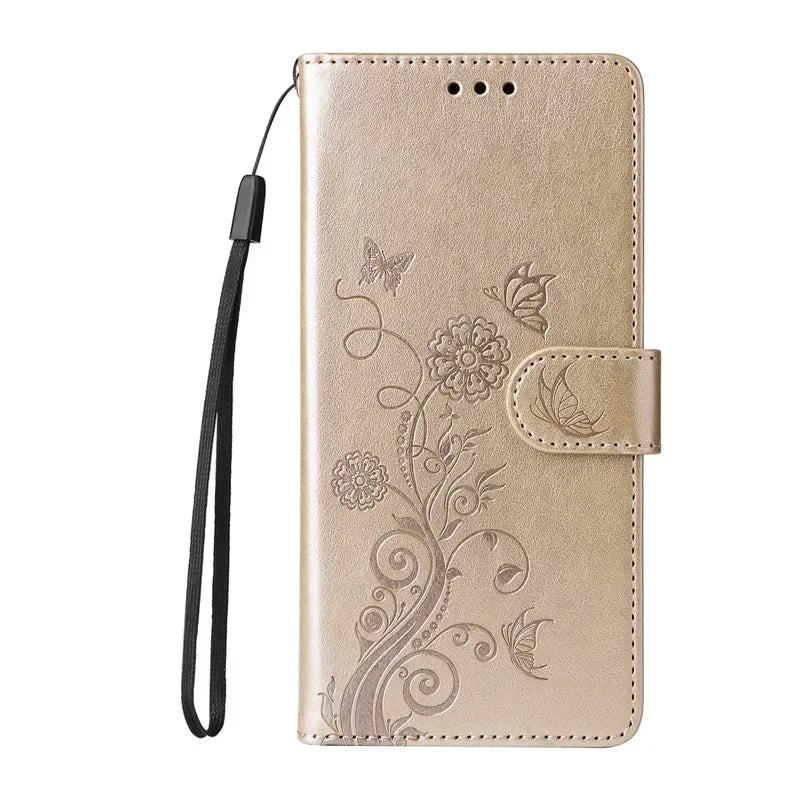 Flip Cover Leather Phone Case For Samsung Galaxy A15 A05 4G A06 A25 A05s A35 A55 A16 5G Cases Wallet Bags Fringed iris Card Slot