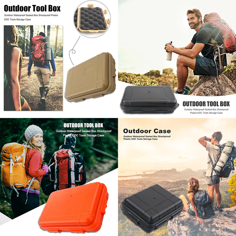 Storage Box Waterproof Shockproof Dustproof Pressure-Proof Airtight Container with Foam Case Holder Survival Tactical Equipments