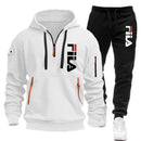 Autumn and winter hot selling men's hooded sweatshirt+casual pants two-piece outdoor multi pocket pullover and sports pants set
