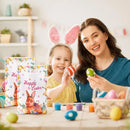 10/25/50pcs Easter Tote Bags with Handles Cartoon Bunny Carrot Design Plastic Gift Bags for Easter Egg Hunt Party Favors Gifts