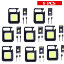 Portable Rechargeable LED Flashlight Keychain Light Torch Lantern 4 Lighting Modes Work Light Camping Light Mini Led Flashlight