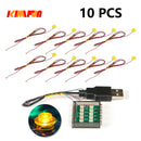 10PCS 0.8mm Pin RGB LED Building Blocks USB Lamp DIY Street Light City Electric Decorate 1X1 Brick Compatible All Brands