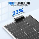ECO-WORTHY Bifacial 100 Watt 12 Volt Solar Panel Monocrystalline Rigid High-Efficiency PV Module Power Charger for Sunsheds,Rvs