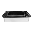 Stainless steel litter, Cat litter box, Semi-closed Cat toilet home with eclabus Protection, cleaning spovel included, litter for large cats, cats and rabbits